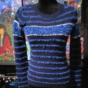 Piperlime Navy and Royal Blue Striped Sweater